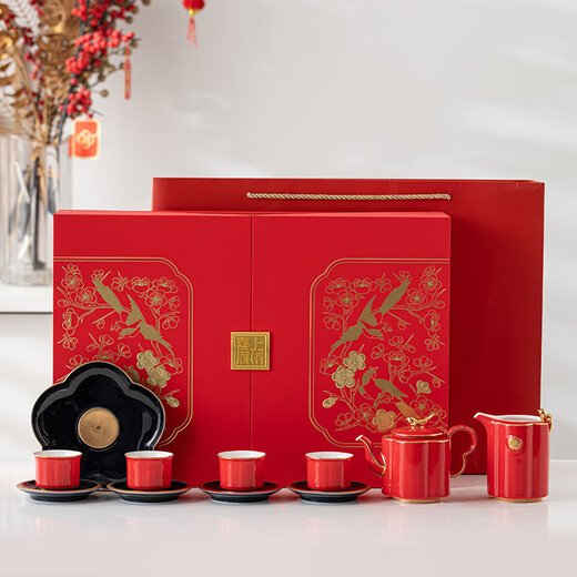 Forbidden City Culture, 12-piece tea set, high-end tea set, wedding gift, cultural and creative gifts from the Palace Museum