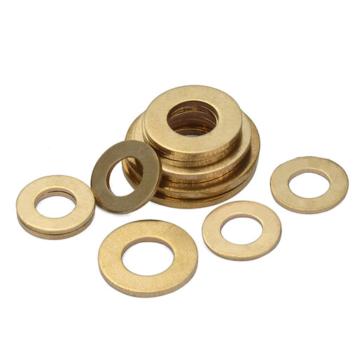 Jinggong Brass Washer Copper Washer Brass Flat Washer Flat Washer Brass Washer Metal Flat Washer GB97 M12*24*1.2 (20 pcs)