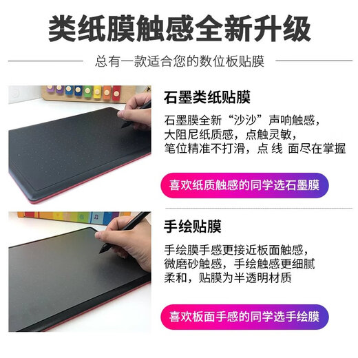 Wacom digital tablet paper film CTL672/472 Gaoman 1060 hand-painted board protective film PTH660 graphite film PTH660 hand-painted film [plate touch] (send 10 refills) 0x0cm
