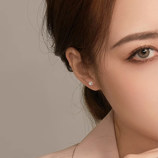 Mengkeduo S925 Silver Needle Zircon Earrings Set Simple, Compact and Versatile Earrings Light Style Exquisite Ear Bone Nails for Ear Holization Earrings Zircon Earrings 6-piece Set