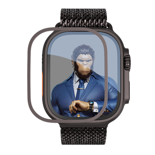 Mr. Blue Monkey is suitable for Apple watch protective frame apple watch Ultra3/ultra2/Ultra1 frame iwatch hard case 49mm anti-fall and anti-scratch titanium black