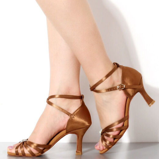 Rote Tanzschuhe 12190 Lateinschuhe Yingpu High Satin Cross Style Tanz Indoor Cha Cha Rumba Übungsschuhe Schwarz 35