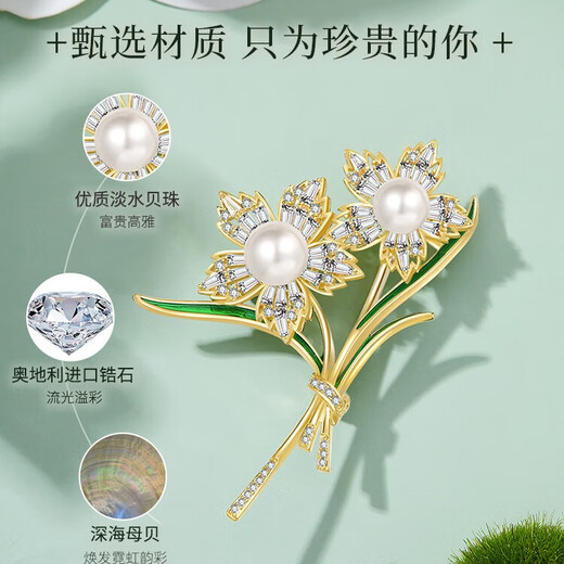 Ancient brooch, high-end women's exquisite niche corsage gift box, light luxury and elegant pin, silk scarf buckle, birthday gift for women, practical national trend style week brooch, exquisite gift box