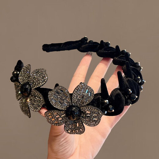 Kamalun (KAMALUN) light luxury women's headband 2025 new face wash headband pressed hairpin flower high-end hair accessories high-end headwear smart flowers brand gift box