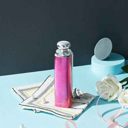 TAIC pure titanium thermos cup titanium cup cold water cup small portable women's coffee cup holiday gift Monet colorful red 140ml 140ml