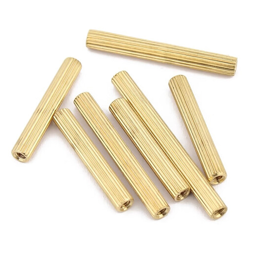 Jinchao round double-pass copper column single-head knurled stud isolation column spacer support column security surveillance camera screw column M2*40+4 (10 pieces) single head