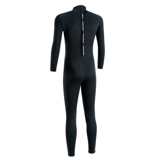 Citoor 3mm warm and cold-proof wetsuit, full set of fishing suit, wet snorkeling suit, swimming sun protection one-piece surfing suit for men and women, black XL (suitable for 170-180cm68-75kg)