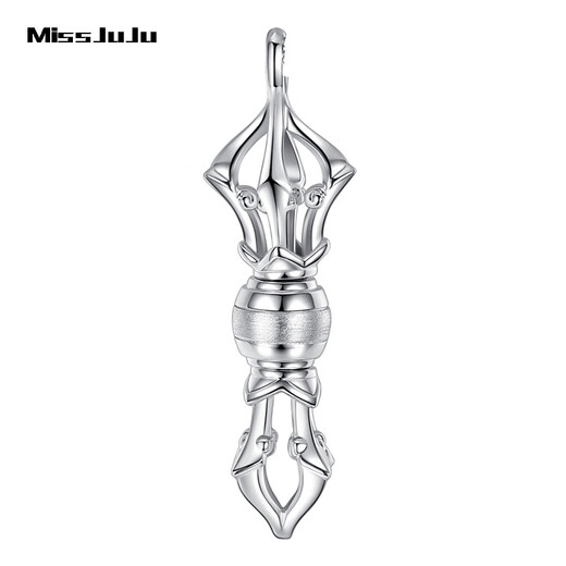 Miss JuJu pt950 platinum pendant, domineering vajra men's platinum pendant, can be separated into two ways to wear, personalized pendant, weighs 12-13g + comes with black leather rope