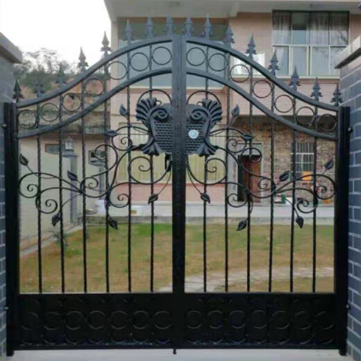 Jin Fushun customized rural iron gate outdoor courtyard wall fence entrance double door garden courtyard door community simple iron gate regular style one (square meter)