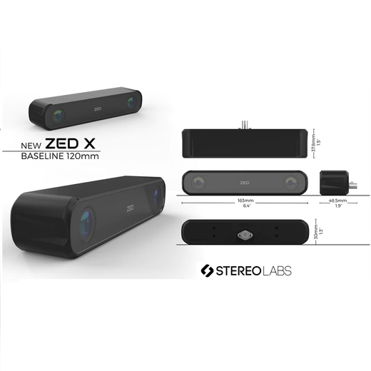 Youyeetoo ZED binocular stereo camera 3D depth perception camera ZED 2I/ZED X industrial grade Stereolabs robot navigation obstacle avoidance ROS/ROS2 ZED X (2.2mm industrial grade) standard