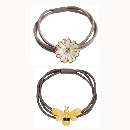 Jay Weiyi high ponytail hair rope colorful braided hair ring head rope for women 2024 new high-end and high-end hair band high elasticity BH-FQ40 little bee head rope