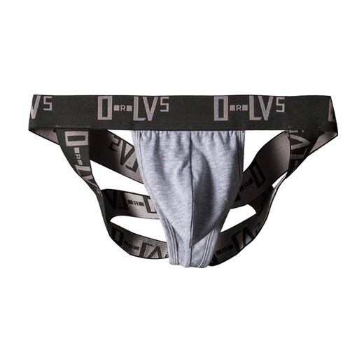 Long Night, Fashionable Men's Four-Strap Sexy Underpants, Sexy Hollow Thongs, Tight Sexy Butt Lifting Gay Double Thongs, Black M