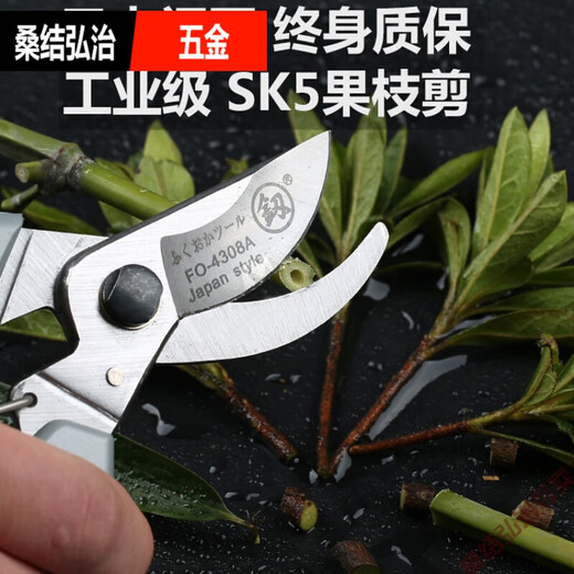 Fruit tree scissors, a good tool, Japanese-style Fukuoka thick branch shears, fruit tree scissors, flower and plant gardening pruning household FO-4312 boutique garden shears