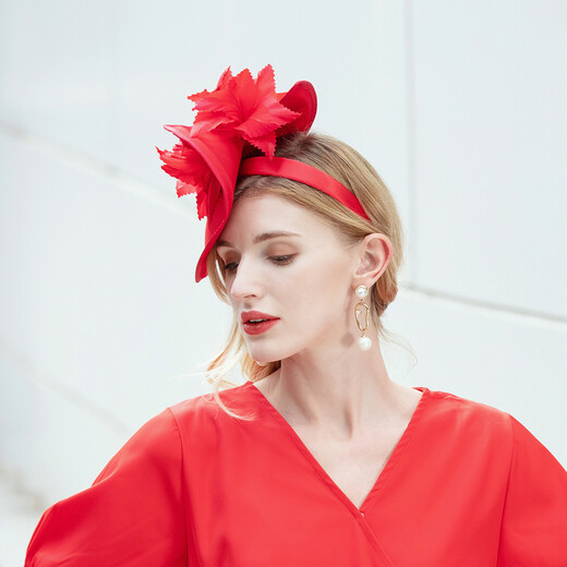 EE Celebrity British style brimless adjustable hat for women summer new style fashionable and versatile hat red adjustable