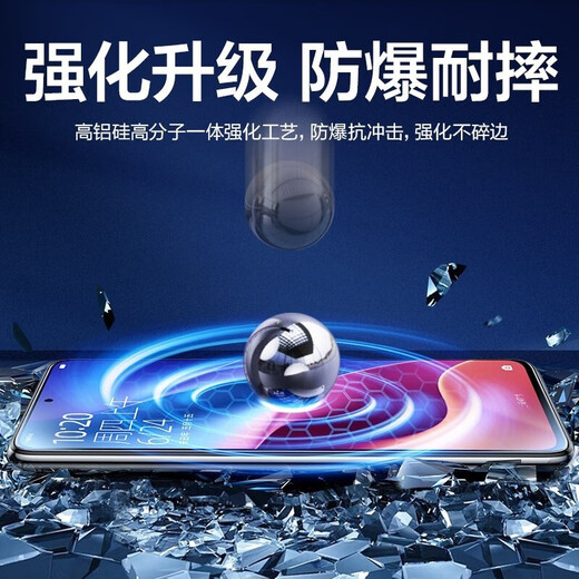 Ficos 2-piece set suitable for Huawei P50 tempered film anti-blue light mobile phone film purple light film explosion-proof protective film Huawei P50 Tengsen eye protection anti-blue light 2-piece set