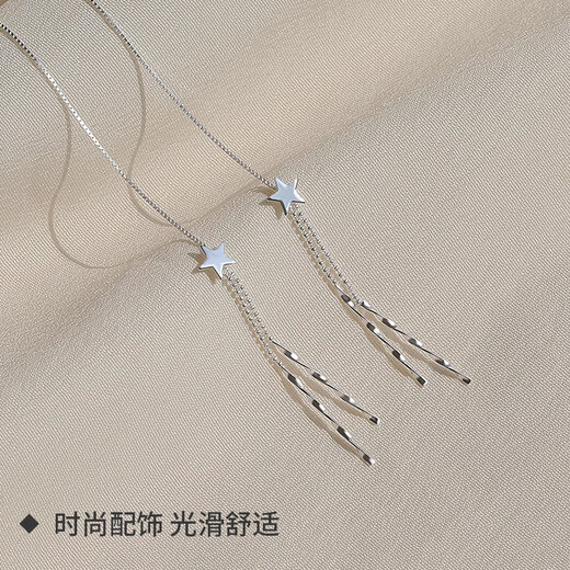Crystal tassel ear wire 925 silver earrings women's long earrings high-end earrings earrings birthday gifts for girls to give to their girlfriends