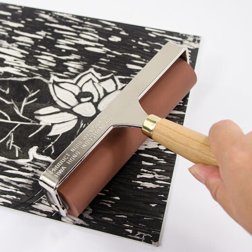 HWAHONG Huahong printmaking roller oil painting ink roller woodblock rubber roller ink roller No. 3 (width 3cm)