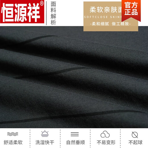 恒源祥（HYX）爸爸夏装夏季短袖t恤男款中年人父亲上衣圆领中老年男士半袖衣服 CJ9901深蓝 165/M