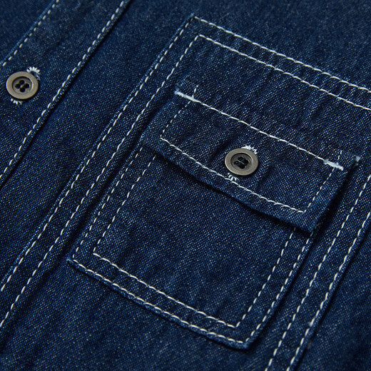 ASK JUNIOR Boys' Jacket 2025 Autumn Medium and Large Children's Denim Jacket Children's Contrast Color Jacket Trendy Blue 160