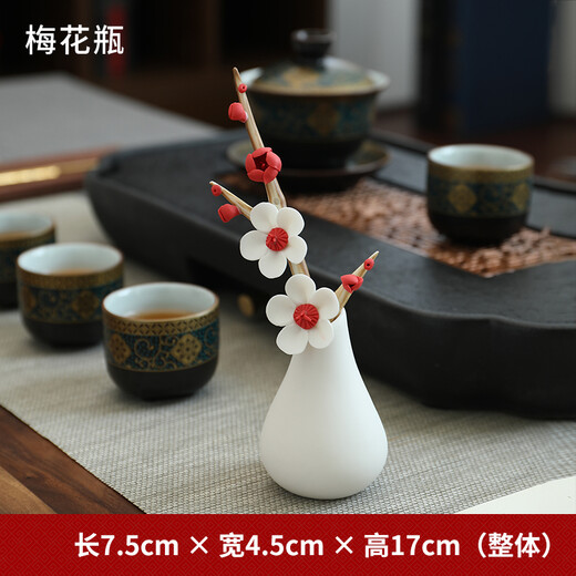 Oriental clay ceramic handmade vase tabletop decoration living room flower arrangement modern home bedroom art decoration D04-89A plum vase handmade art