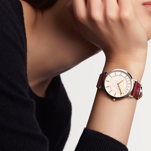 Versace (VERSACE) Swiss watch ladies Medusa quartz watch gift box New Year's birthday gift for girlfriend VEK400221-36MM