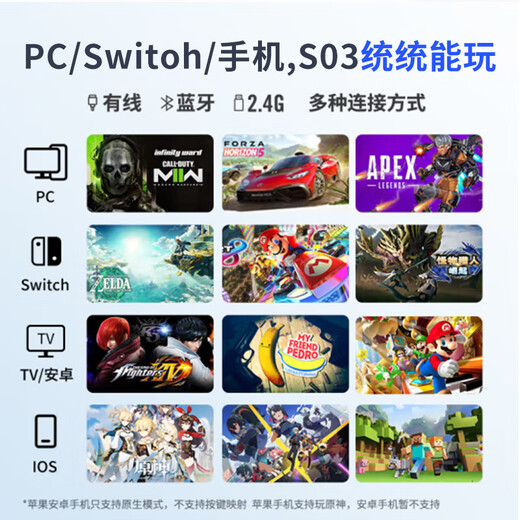 Lenovo (lenovo) S03 game controller wireless Bluetooth xbox Hall trigger switch2 computer PC/mobile phone/steam/somatosensory NS dual shadow wonderland Mingmo Yuanxu Zhiyubai