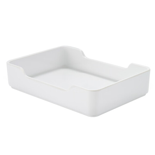 凯柏雅密胺火锅盘子白色塑料仿瓷餐具烧烤自助烤肉餐盘配菜盘可叠加商用 13062白色