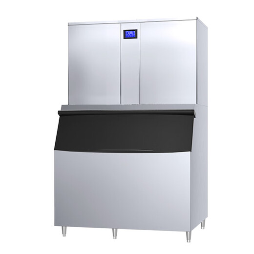 Dongbei (Donner) Gewerblicher Eismacher Großer Split-Eiswürfel-Eishersteller Eishersteller Milk Tea Shop Heißes Topf Restaurant ICE-Making-Ausrüstung 684 Eisgitter täglich 1200 kg Ice Storage 500 kg luftgekühltes großes Eisnetz [Support Ice Making-Termine]