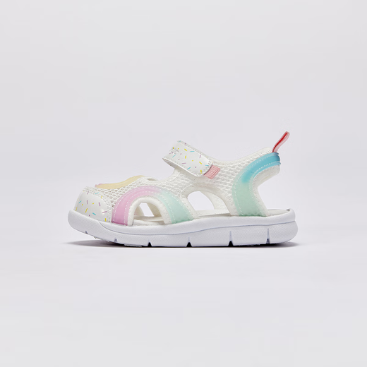 DAVE&BELLA boys' sandals, sports girls' shoes, children's baby shoes, toddler shoes, mesh breathable summer new children's shoes, white, in stock 24 (shoe inner length 15.4cm)