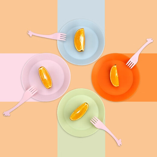 XIAO TIAN LAI children's knife set does not hurt hands, safe fruit knife, children's special plastic knife, cooking kitchen tools, kitchen utensils, blue fruit board, fruit knife, 2 forks, spoons, plates, 2 rolling pins