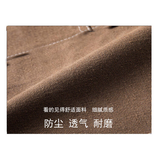 Pinzhide fashionable canvas apron denim oil-proof, dust-proof and waterproof kitchen restaurant apron thickened wear-resistant work clothes black