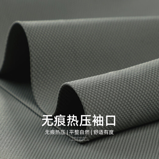Shanshan (sapins) T-shirt cool élastique à manches courtes pour hommes 2025 Été Nouveau Sentifs de commerce confortable Sense de polo sans trace TRATH TRAGE 701 Gray-Green XL (180)