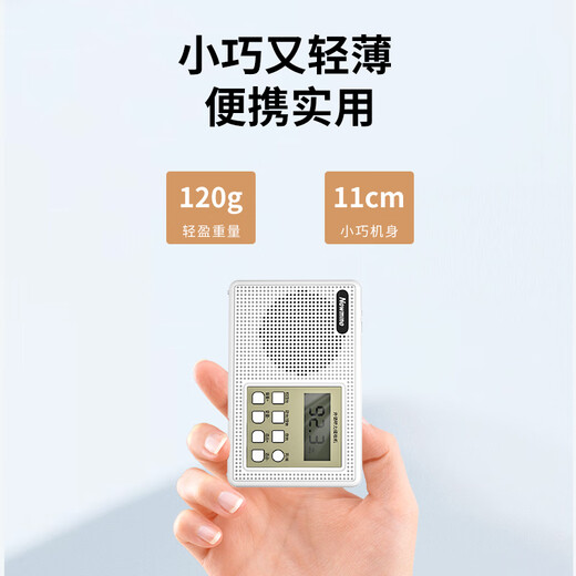 Newman BT501 Radio-College-Aufnahmeprüfung, Englisch-Hörniveau 4 und 6, Campus-Maschine, Player für ältere Menschen, tragbarer Vollband-FM-Walkman, weiß