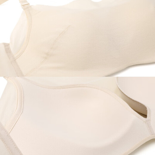 Embry Fang Comfort Cup Glossy Anti-exposure Tube Bra Women's Comfortable Wire-Free Underwear Skin Color SKN 75B1