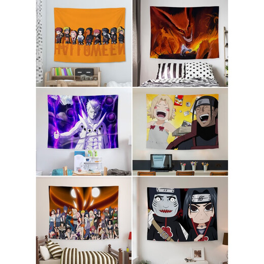 Nianrou Naruto Anime Fond Cilot One Piece Ins Tissu suspendu chambre Dormitory Tapestry Decoside Decoration GT1048 Largeur 100cm - Hauteur 75 cm (Sélectionnez et achat + Package d'installation)