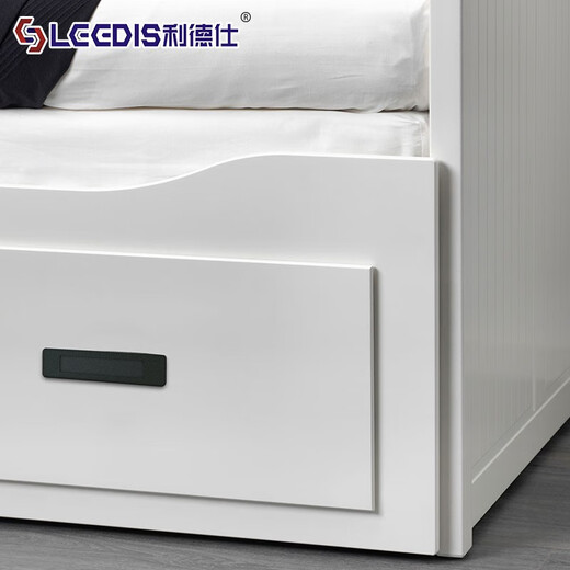 利德仕榻榻米拉手现代简约隐形门拉手嵌入式隐形暗拉手柜门把手 镍拉丝6187-85孔距（含贴片）