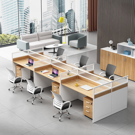 Weitai office screen work station staff computer desk and chair modern simple office desk and chair card seat combination workbench