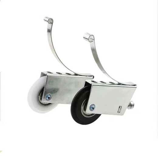 Aluminum alloy frame sliding door upper and lower sliding door wardrobe glass sliding door adjustable floor pulley white concave and convex pulley black concave wheel 1 set