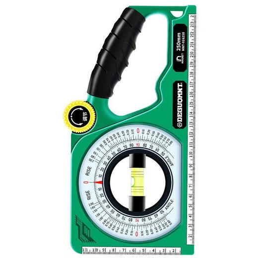 German slope ruler high-precision strong magnetic angle slope measuring instrument slope angle horizontal ruler multi-functional construction black model slope ruler with strong magnetic delivery