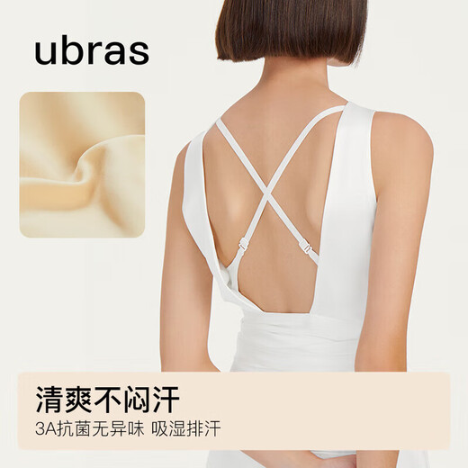 Ubras Swan Neck Slim Backless Bra Women's Underwear Women's Seamless Wireless Bra Black M