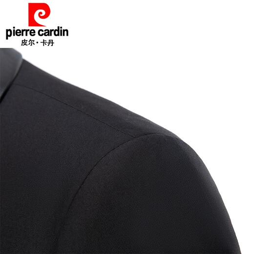 Pierre Cardin suit men's art test clothing host dress men's vocal band chorus performance suit groom's suit black jacket + pants tie 5XL weight 210Jin Jin equals about 0.5 kg