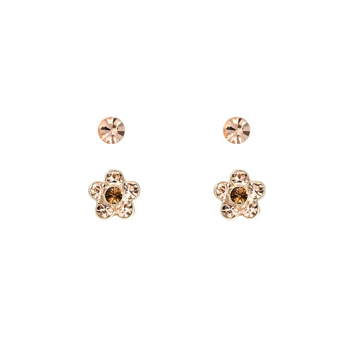 AJIDOU Ajidou earrings for women, light roasted apricot tea series, simple temperament, versatile apricot tea combination earrings, birthday gift for girlfriend