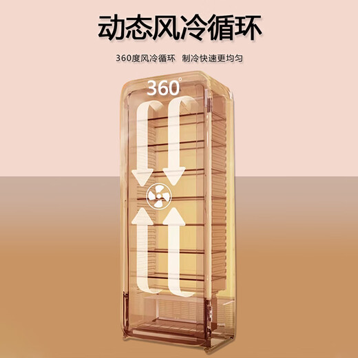 Double small constant temperature and humidity cigar cabinet Spanish cedar wood compressor cigar humidifier refrigerator 48L 2 boxes compressor type