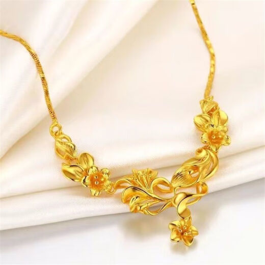 Jinshitong 10,000 personas agarran el collar de oro de arena de Vietnam Hong Kong para el colgante de girasol para mujeres para promocionar el regalo de cumpleaños del esposo Big Golden Flower .8 se venderán por 5,999 yuanes.