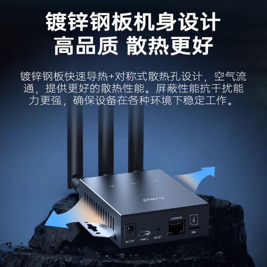 PLERY普锐R802插卡4g工业路由器百兆网口4G转有线转WIFI车载WIFI安防监控充电桩售货机广告机停车场网络 国际版-工业级插卡4路由【欧洲/非洲/亚洲】