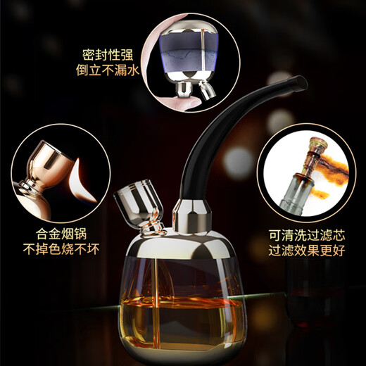 Genuine (ZOBO) hookah complete set of pipes, thick and thin wire three-use filter cigarette holder, circulating filter, hookah for men and women