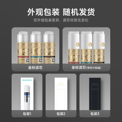 Biyunquan official S series water purifier filter element S5/S7/S9 direct water dispenser filter element RT508/RT501/RT701 original brand direct ship S9-RT701:2 level filter element