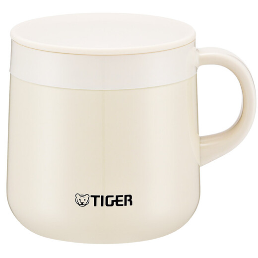 TIGER thermos cup stainless steel double-layer vacuum office coffee mug MCI-A28C-C milky white 280ml