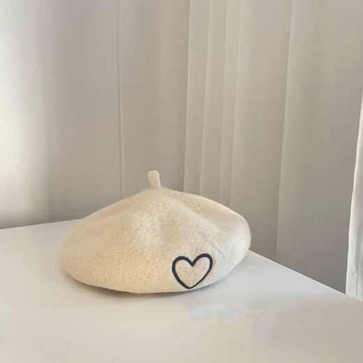 Lishang ins Korean children's hat girls wool beret spring, autumn and winter baby painter hat bud hat fashion red one size fits all 3-8 years old (within head circumference 50-53)