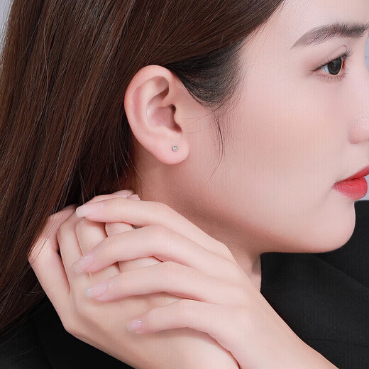 Trendy Acer modern PT950 platinum earrings for women, fashionable commuting, birthday gift for girlfriend, priced, one pair, about 0.6g